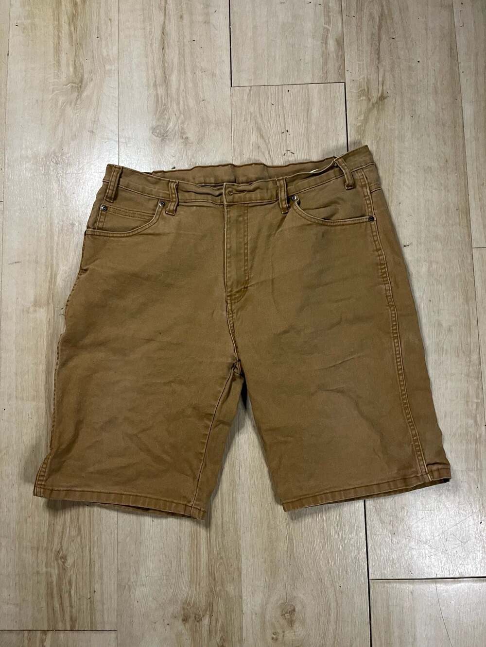 Dickies Brown Canvas Workwear Utility Cargo Shorts Mens